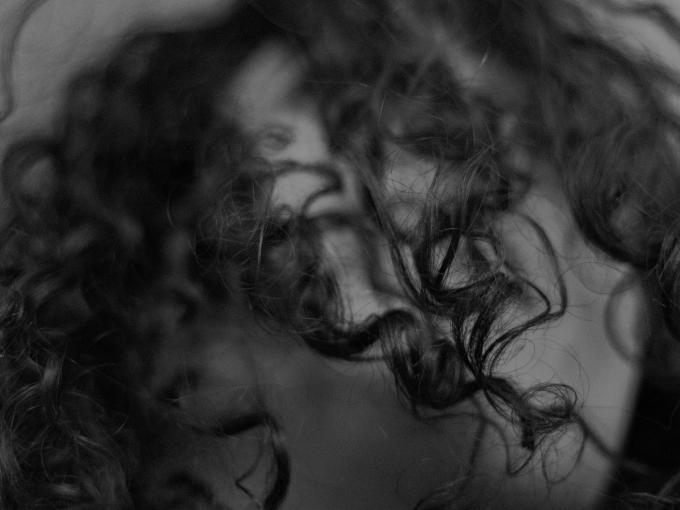 curly hair up close